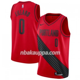 Portland Trail Blazers Damian Lillard 0 Nike 2017-18 Punainen Pelipaidat Swingman - Miesten